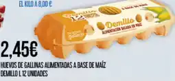 Claudio Huevos de gallinas alimentadas a base de maíz demillo l 12 unidades oferta