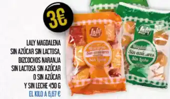 Claudio LALY magdalena sin azúcar sin lactosa, bizcochos naranja sin lactosa sin azúcar o sin azúcar y sin leche oferta