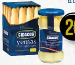 Claudio CIDACOS espárragos blancos cortos delgados extra frasco oferta