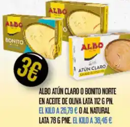 Claudio ALBO Atún claro o bonito norte en aceite de oliva oferta