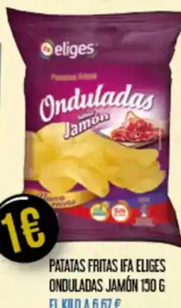 Claudio IFA ELIGES Patatas fritas onduladas jamón oferta