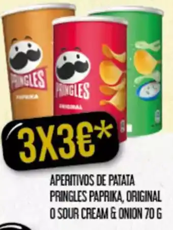 Claudio PRINGLES Aperitivos de patata paprika, original o sour cream & onion oferta