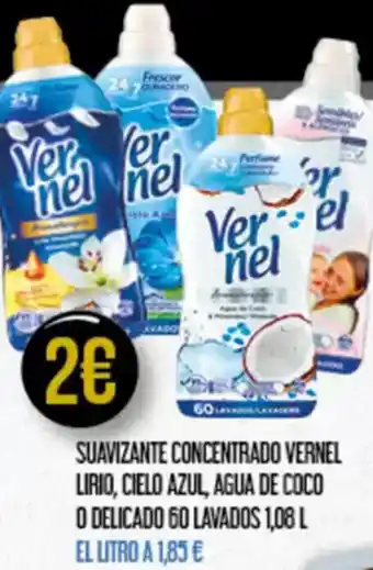 Claudio VERNEL Suavizante concentrado  lirio, cielo azul, agua de coco o delicado 60 lavados oferta