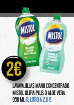 Claudio MISTOL Lavavajillas mano concentrado ultra plus o aloe vera oferta