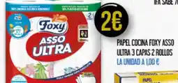 Claudio FOXY Papel cocina asso ultra 3 capas 2 rollos oferta