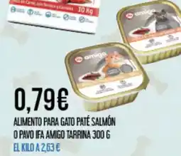 Claudio IFA AMIGO Alimento para gato paté salmón o pavo tarrina oferta