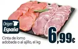 Unide Supermercados Cinta de lomo adobada o al ajillo oferta