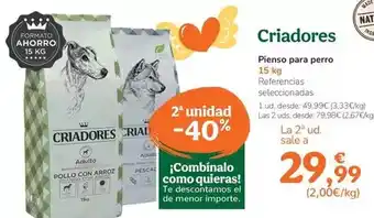 TiendAnimal Criadores - pienso para perro oferta