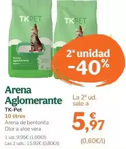 TiendAnimal Tk-pet - arena aglomerante oferta