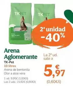 TiendAnimal Tk-pet - arena aglomerante oferta