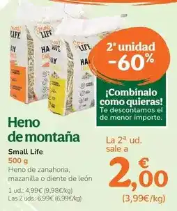 TiendAnimal Small life - heno de montana oferta