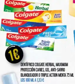 Claudio COLGATE Dentifrico herbal, maximum protección caries, gel, anti-sarro blanqueador o triple action menta oferta