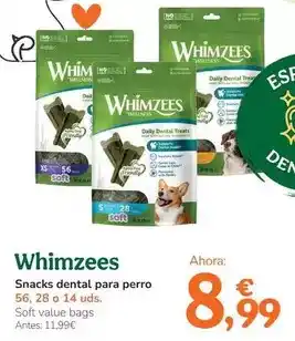 TiendAnimal Whimzees - snacks dental para perro oferta