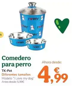 TiendAnimal Tk-pet - comedero para perros oferta