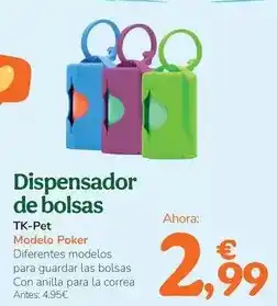 TiendAnimal Tk-pet - dispensador de bolsas oferta