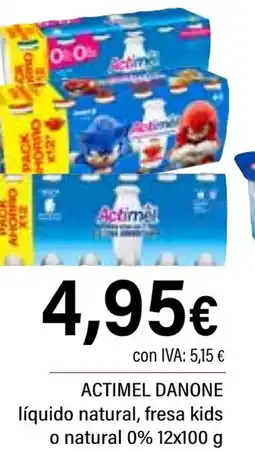 Cash Ifa ACTIMEL DANONE líquido natural, fresa kids o natural 0% oferta