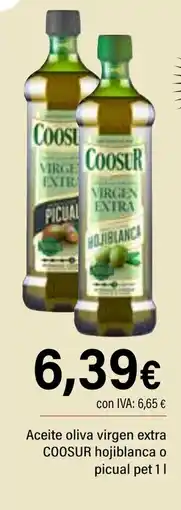 Cash Ifa COOSUR Aceite oliva virgen extra hojiblanca o picual pet oferta