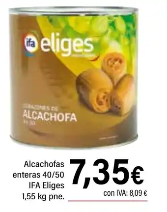 Cash Ifa IFA ELIGES Alcachofas enteras 40/50 oferta