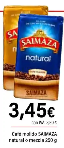 Cash Ifa SAIMAZA Café molido natural o mezcla oferta