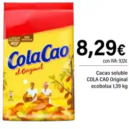 Cash Ifa COLA CAO Cacao soluble Original ecobolsa oferta