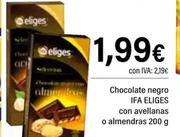 Cash Ifa IFA ELIGES Chocolate negro con avellanas o almendras oferta