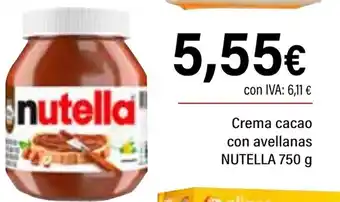 Cash Ifa NUTELLA Crema cacao con avellanas oferta