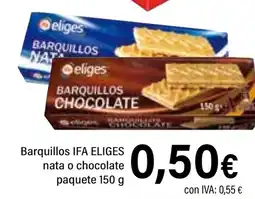 Cash Ifa IFA ELIGES Barquillos nata o chocolate paquete oferta