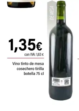 Cash Ifa Vino tinto de mesa cosechero tirilla oferta