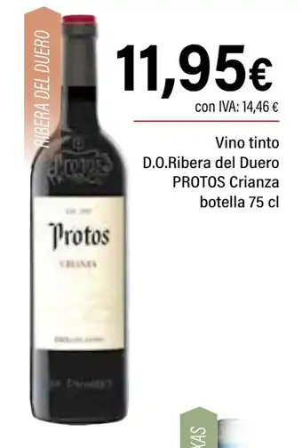 Cash Ifa PROTOS Vino tinto D.O.Ribera del Duero Crianza oferta