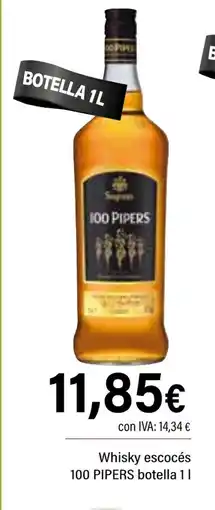 Cash Ifa 100 PIPERS Whisky escocés oferta