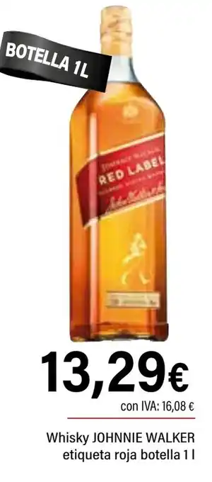 Cash Ifa JOHNNIE WALKER Whisky etiqueta roja oferta