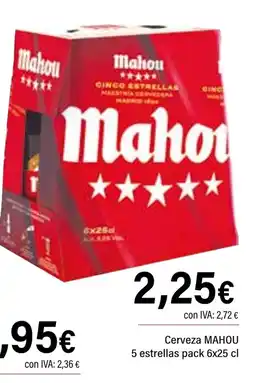 Cash Ifa MAHOU Cerveza 5 estrellas oferta