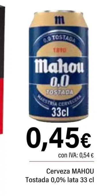 Cash Ifa MAHOU Cerveza Tostada 0,0% oferta