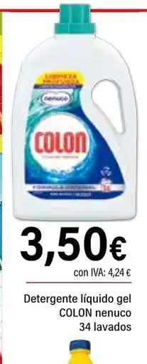 Cash Ifa COLON Detergente líquido gel oferta