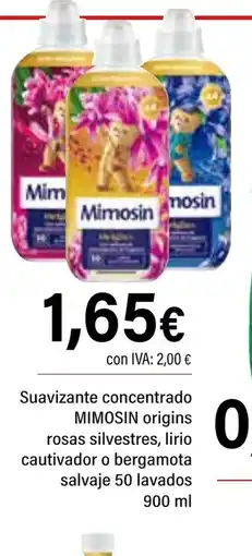 Cash Ifa MIMOSIN Suavizante concentrado origins rosas silvestres, lirio cautivador o bergamota oferta