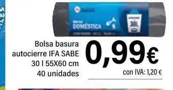 Cash Ifa IFA SABE Bolsa basura autocierre oferta