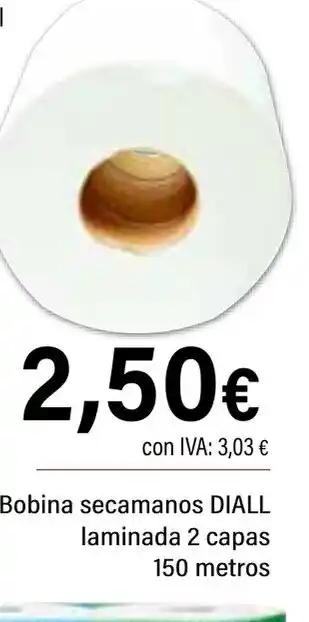 Cash Ifa DIALL Bobina secamanos laminada 2 capas 150 metros oferta