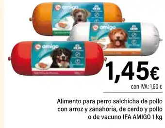 Cash Ifa IFA AMIGO Alimento para perro salchicha de pollo con arroz y zanahoria, de cerdo y pollo o de vacuno oferta