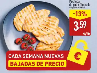 ALDI Pechuga de pollo fileteada oferta