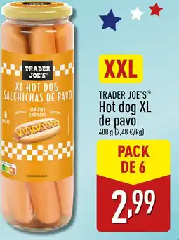 ALDI TRADER JOE'S Hot dog XL de pavo oferta