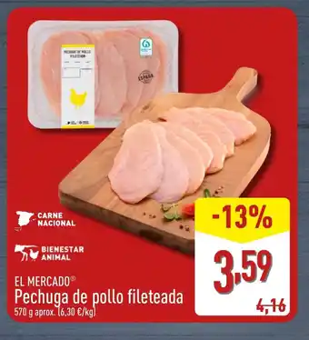 ALDI EL MERCADO Pechuga de pollo fileteada oferta