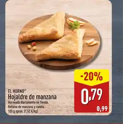 ALDI EL HORNO Hojaldre de manzana oferta