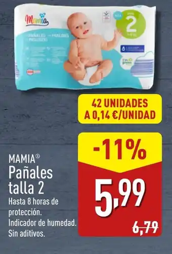 ALDI MAMIA Pañales talla 2 oferta