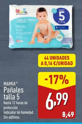 ALDI MAMIA Pañales talla 5 oferta