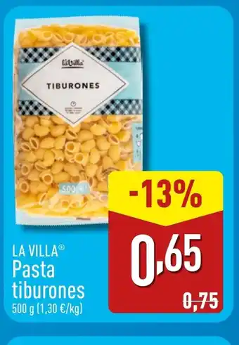 ALDI LA VILLA Pasta tiburones oferta