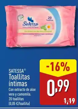 ALDI SATESSA Toallitas íntimas oferta