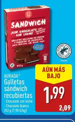 ALDI AURADA Galletas sándwich recubiertas oferta