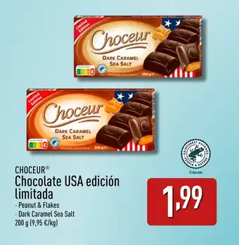 ALDI CHOCEUR Chocolate USA edición Limitada oferta