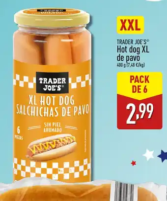 ALDI TRADER JOE'S Hot dog XL de pavo oferta