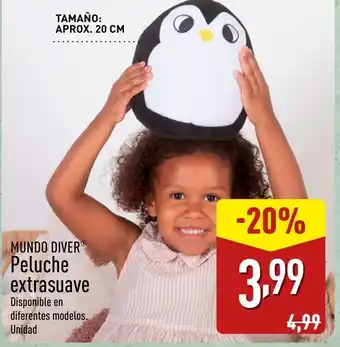 ALDI MUNDO DIVER Peluche extrasuave oferta